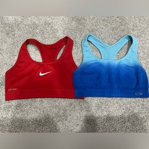 Nike and Champion sports bras